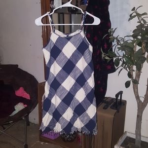 Super cute blue and white plaid dress